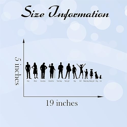 Miniatura 4 de Adhesivos firmados para coche familiar con padres, hija, hijo, perro, figura, familia, con miembros de la familia de pie con su mascota, lindas