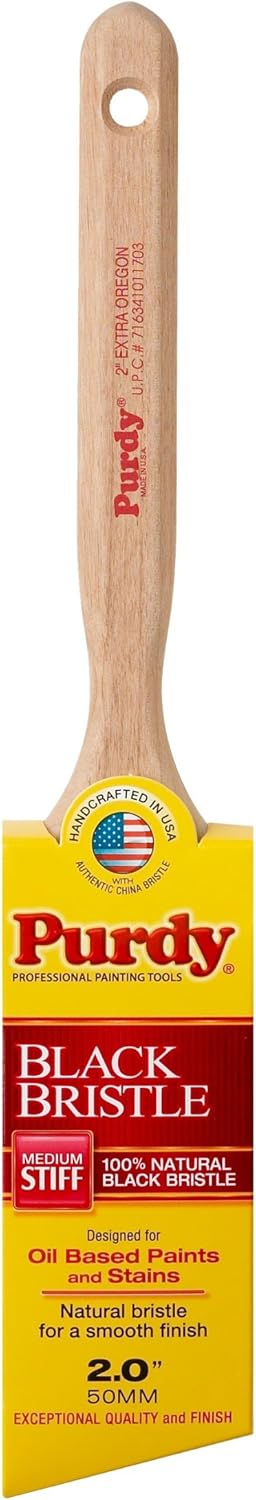 Purdy 144116020 Black Bristle Angular Trim Extra Oregon Brush, 2-Inch, 6-Pack