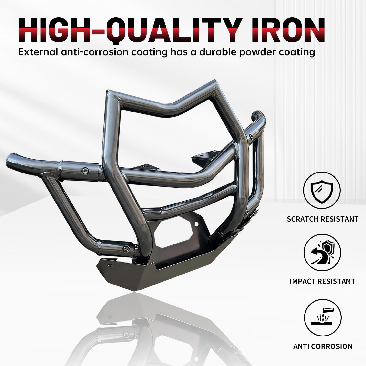 X3 Front Pre-Runner Bumper, Combined Front Brush Guard Protector Compatible with Can Am Maverick X3 Max Turbo R RR 2017-2025 Accessories Replace OEM # 715002878 Heavy Duty End Bumper Bar