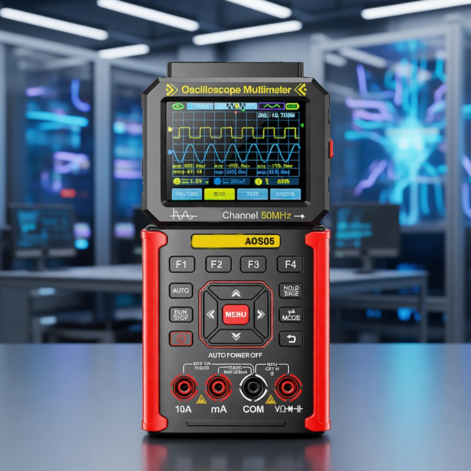 Oscilloscopio palmare a 2 canali ad ampia frequenza 50 MHz Larghezza di banda 200 Msps Frequenza di campionamento per una facile integrazione Tester oscilloscopio