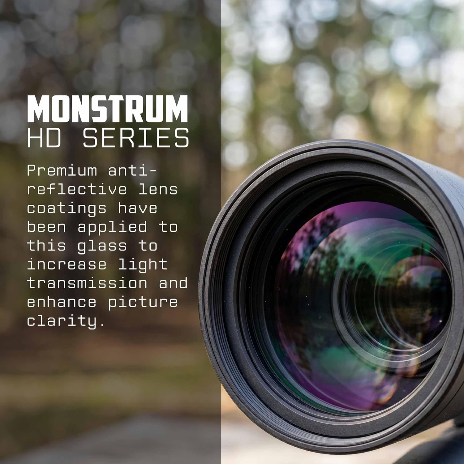 Monstrum Beast HD 4-12x44 Rifle Scope with Side Focus and Offset Scope Mount