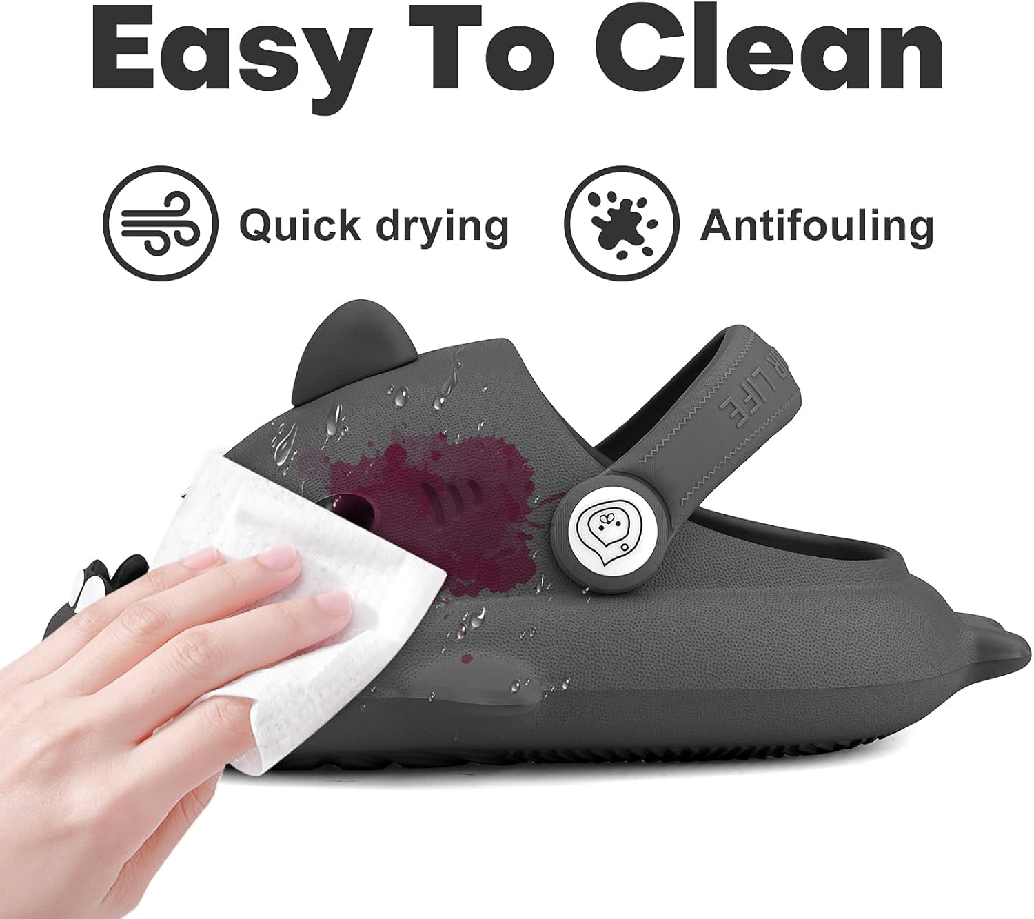 Kids Shark Cloud Slides | Boys Girls Slip On Sandals | Toddler Beach Slippers | Youth Fish Flip Flops Pool Shower Shoes - Image 5