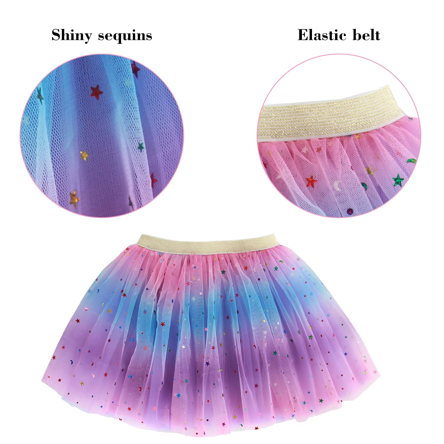 M MUNCASO Ragazze Fata Costume Fancy Dress Up Set di costumi da farfalla Principessa Abito Set di costumi in tulle con ali di farfalla, bacchetta magica e set di cerchietti per bambine 3-8 anni