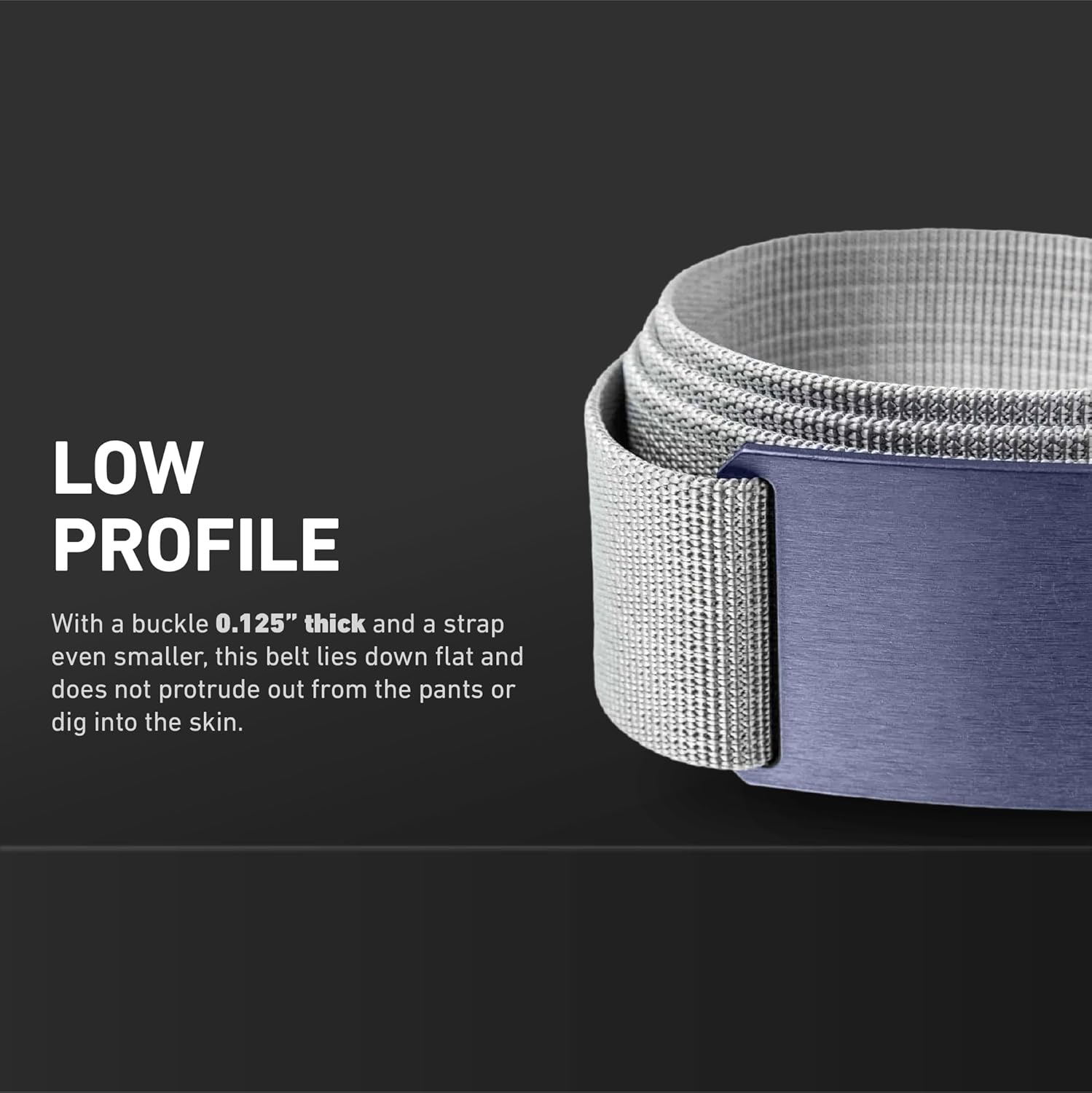GRIP6 Bluesteel Belt: Durable Belts for Men & Women, Versatile Nylon Tactical Belt for Work, Golf, Casual & Outdoor Use