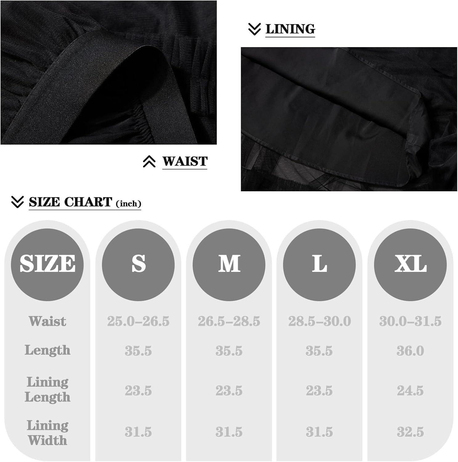 Tulle Skirts for Women Long Length Tutu Fairy Tiered Skirt A Line Mesh Elastic Waist Skirts - Image 7