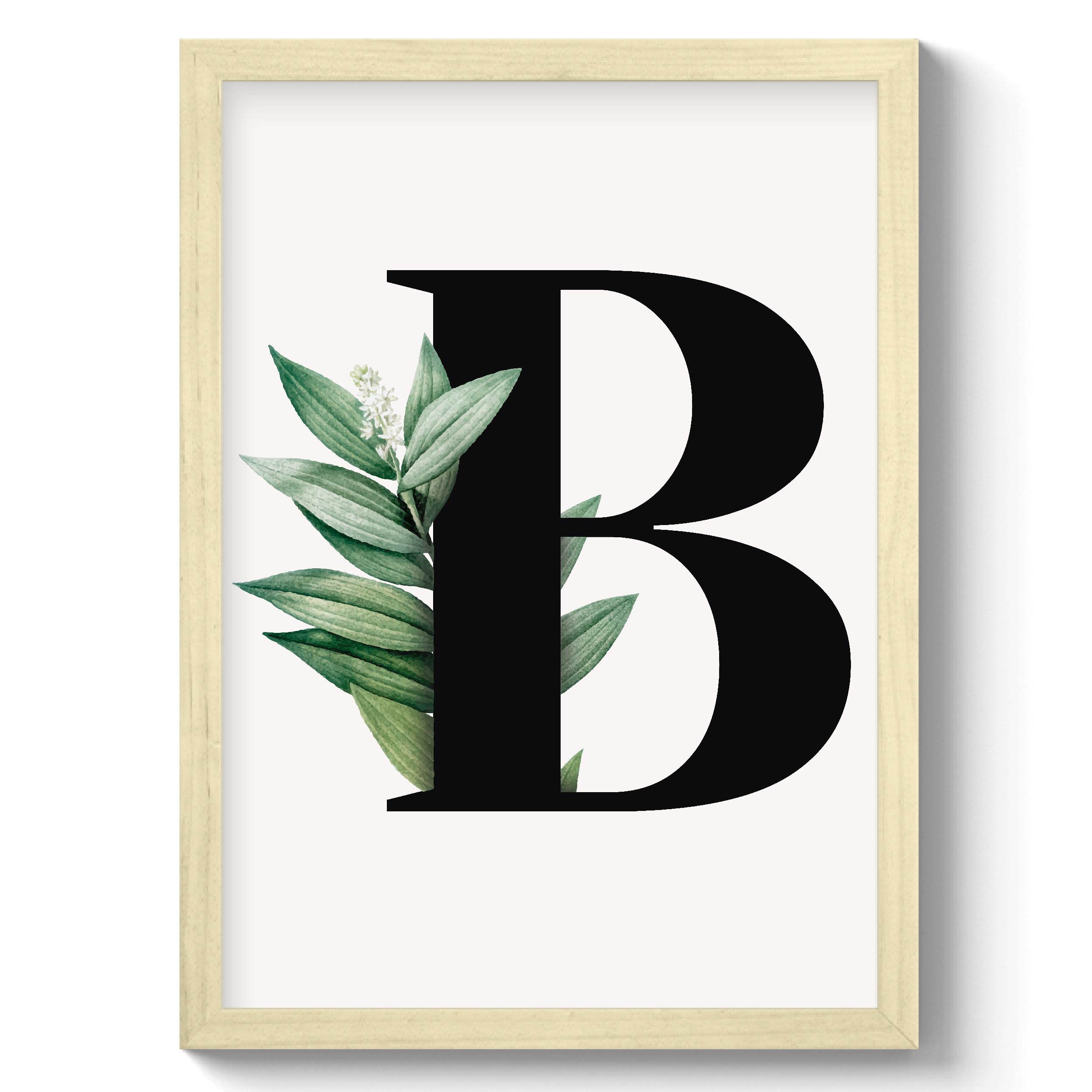 AYHB♡F GS DECOR Aesthetic Botanical Letter 'B' Wall Frame | Wall Decor