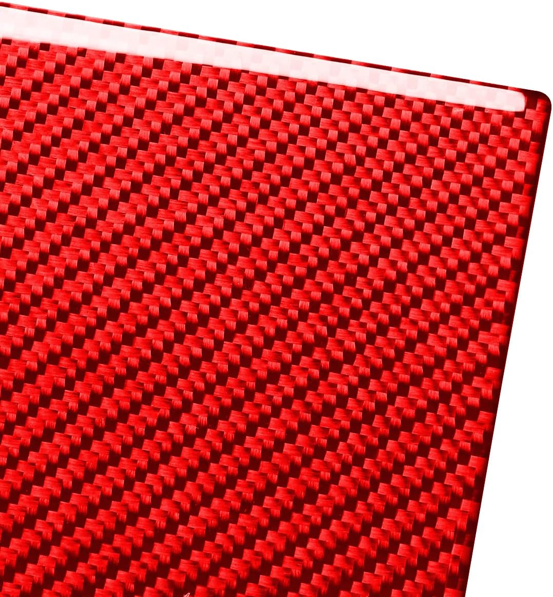 Car Copilot Dashboard Glove Box Panel Trim Cover Sticker Real Carbon Fiber Compatible with F150 2004 2005 2006 2007 2008 Auto Interior Accessories red