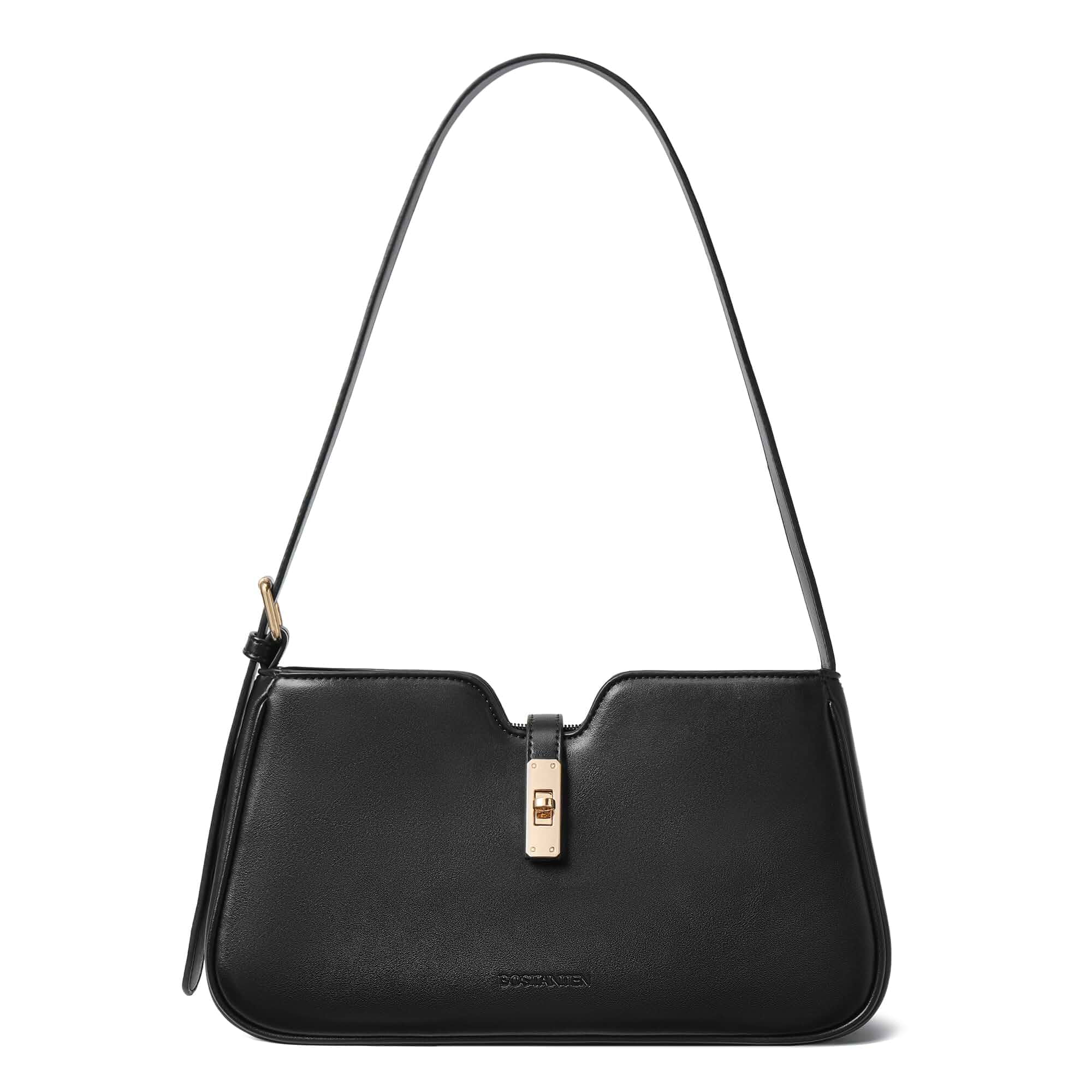 BOSTANTEN Shoulder Bag for Women, Casual Shoulder Purse Vegan Leather Chic Hobo Handbag with Adjustable Strap for Work Travel