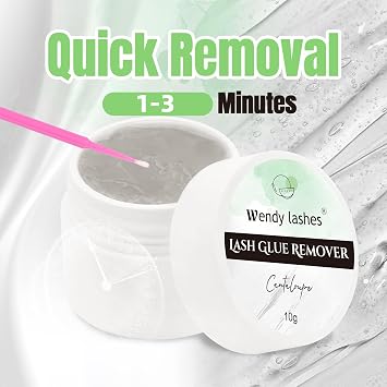 Wendy Lash Remover for Eyelash Extensions: Effectively Cluster Glue Remover Cream, Grey Cantaloupe
