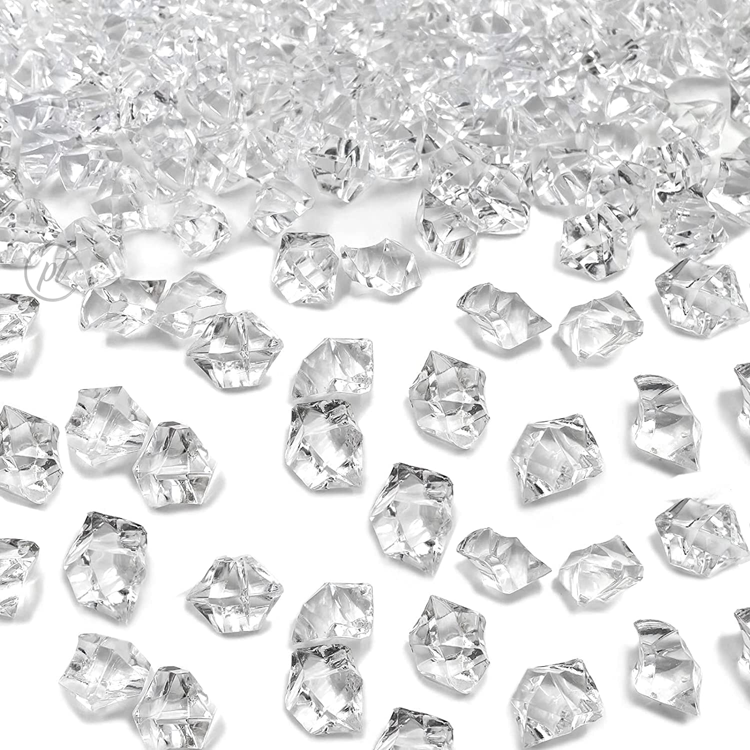 Promote Vase Fillers, Fake Ice Cubes, 100 g Acrylic Vase Fillers for Centerpieces, 1 inch Crushed Ice Crystals Clear Rocks Fake Diamonds Clear Acrylic Gems for Wedding Decor Photography Props-image-47