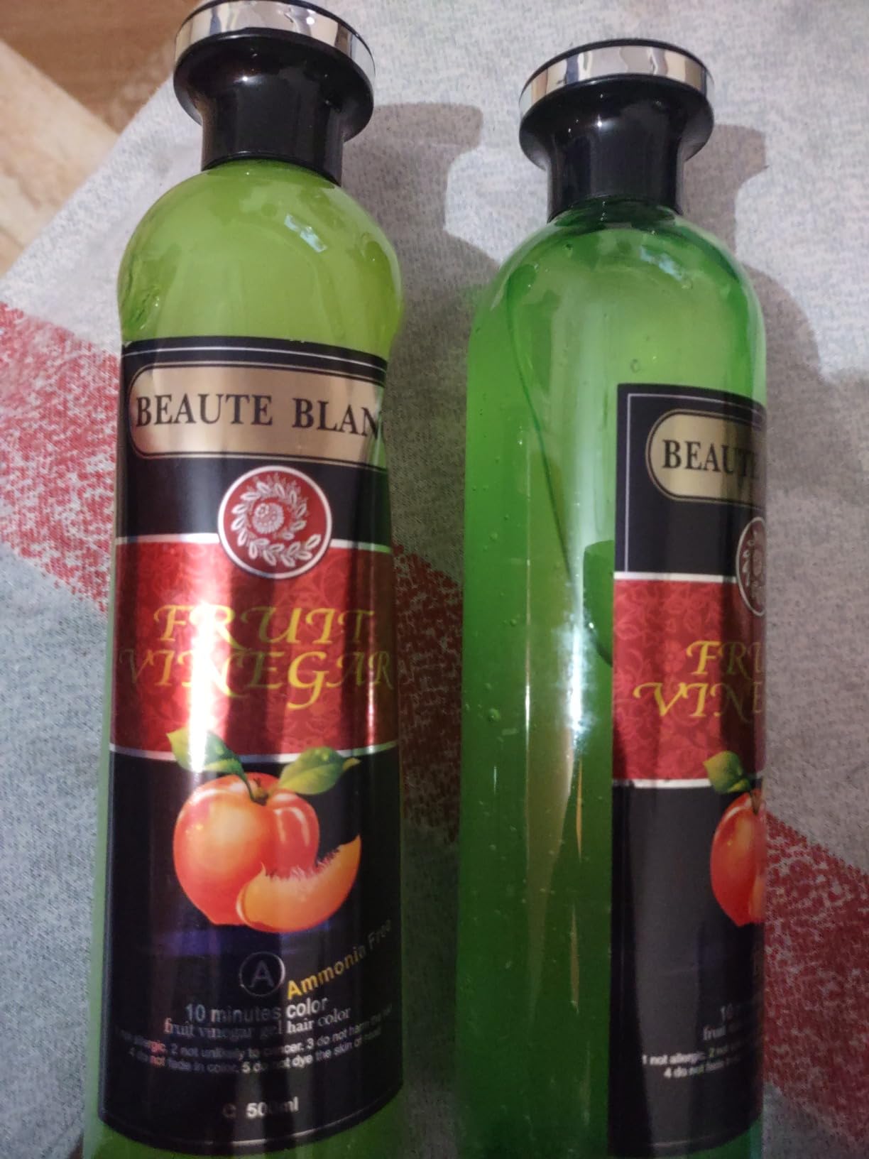 BEAUTE BLANC Fruit Vinegar Gel Hair Color 500ml Black Amazon.in Beauty