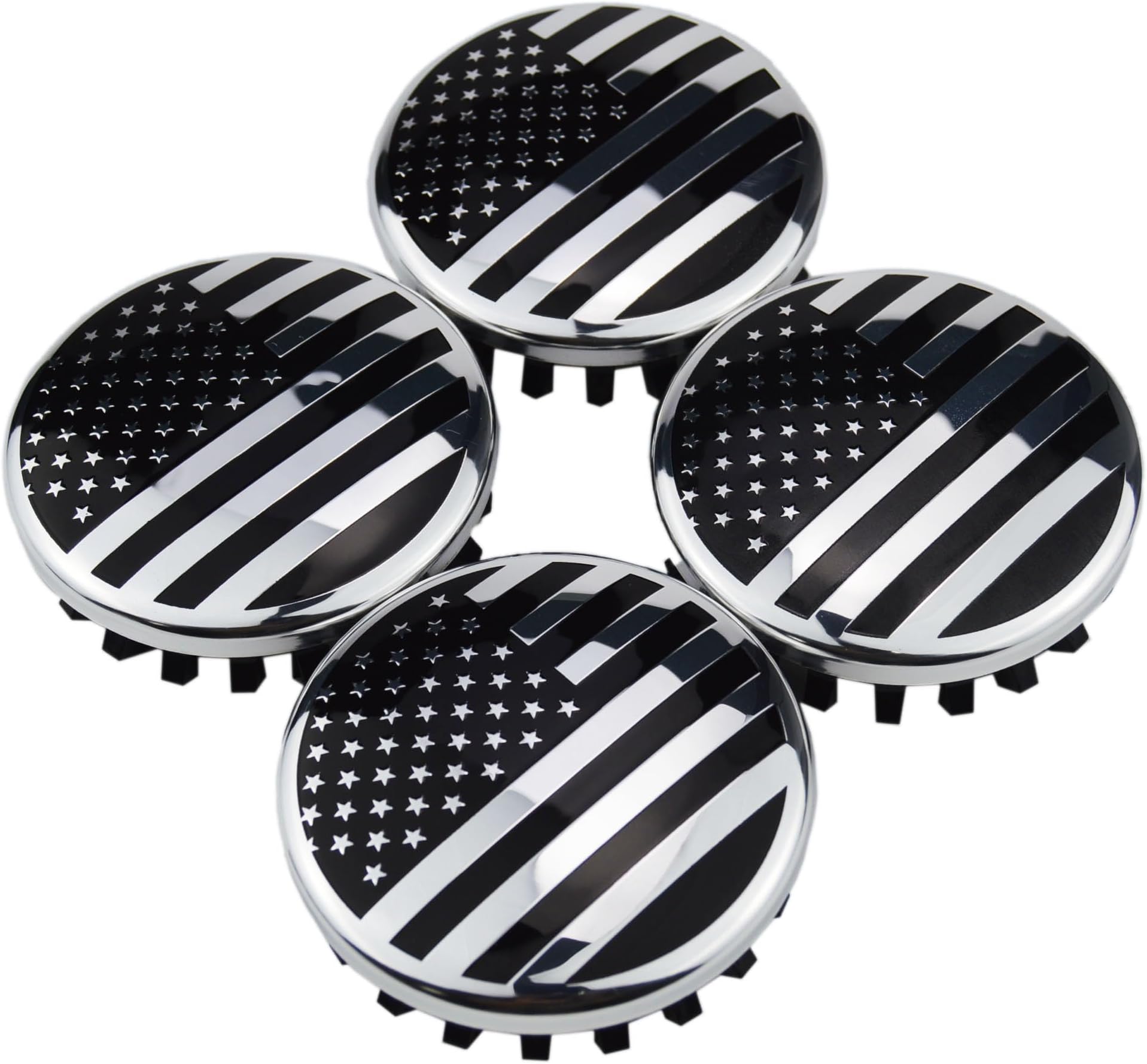 4PCS 3.25Inch/83mm US Flag Wheel Center Caps,Flag Wheel