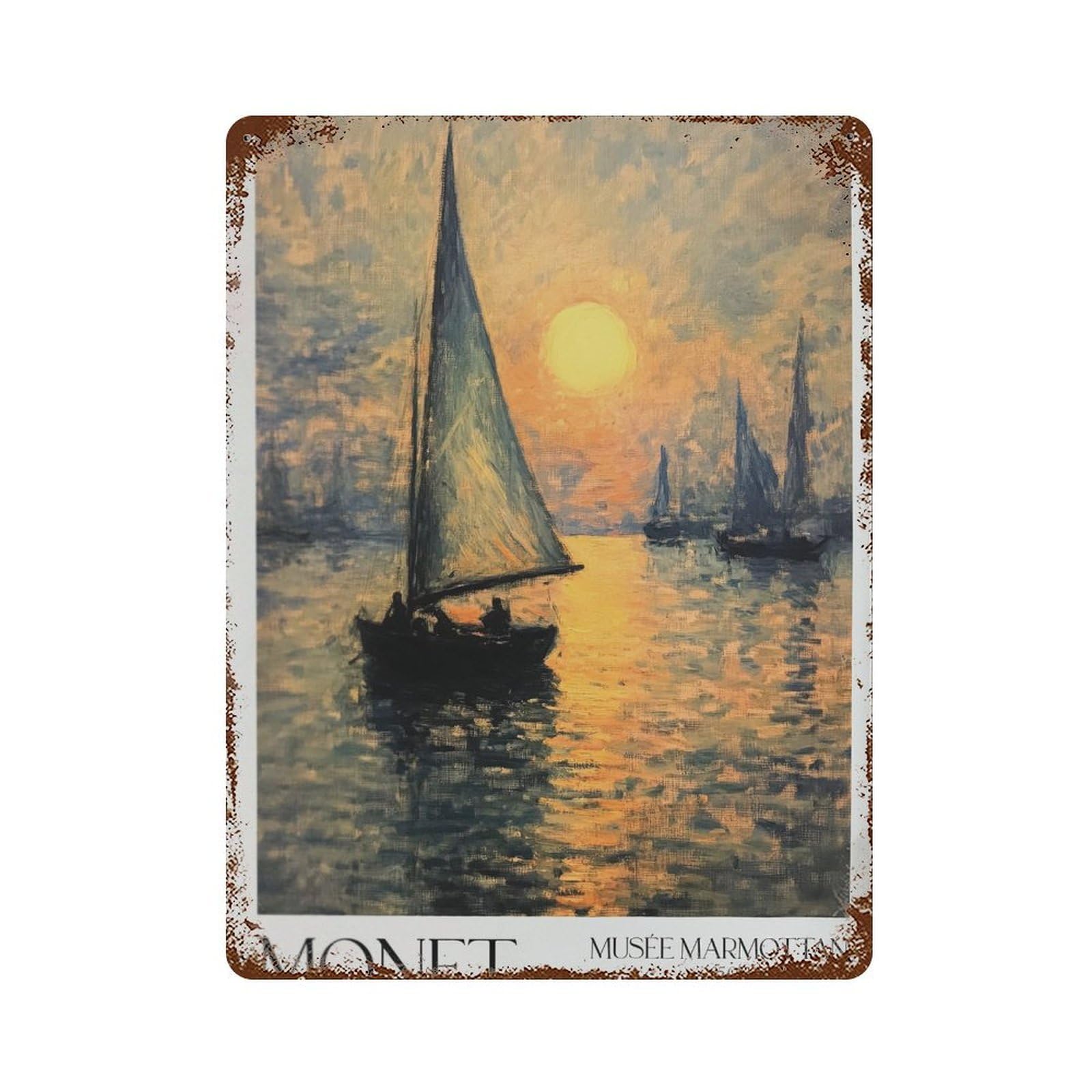 xiaoxiaoshen Claude Monet Exhibition Home Decor. Floral1 Wall Decor Art Metal Tin Poster Modern Home Decor Art Home Bar Shop Decorations Vintage Sign 40x30cm