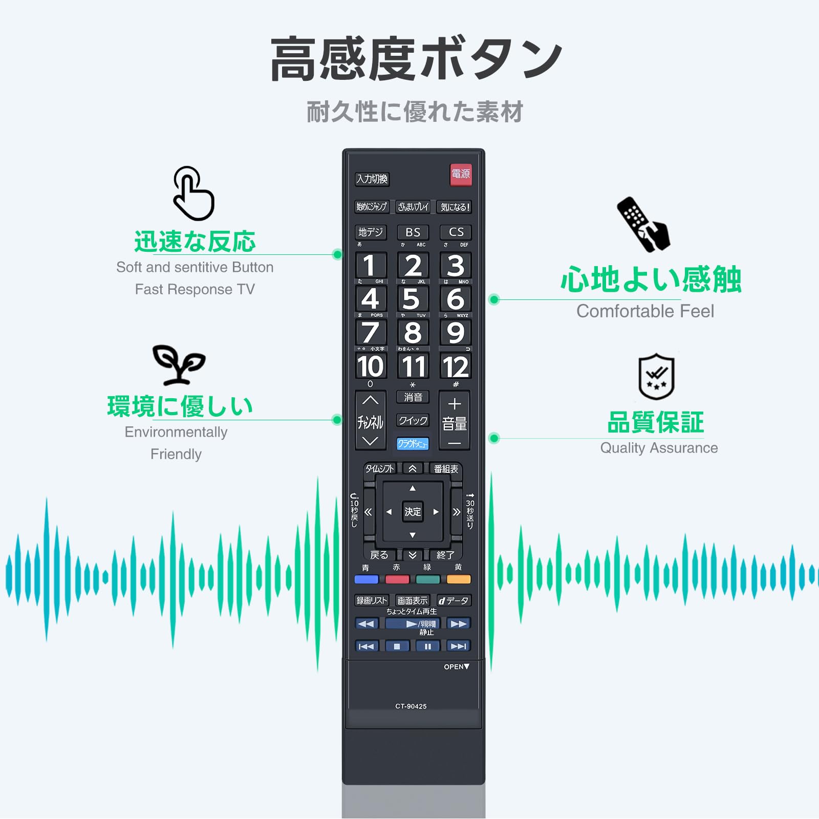 1)10本セットCT-90425 東芝リモコン 42Z7 47Z7 55Z7 用 Amazon | テレビリモコン CT-90425 for 東芝 TOSHIBAリモコン