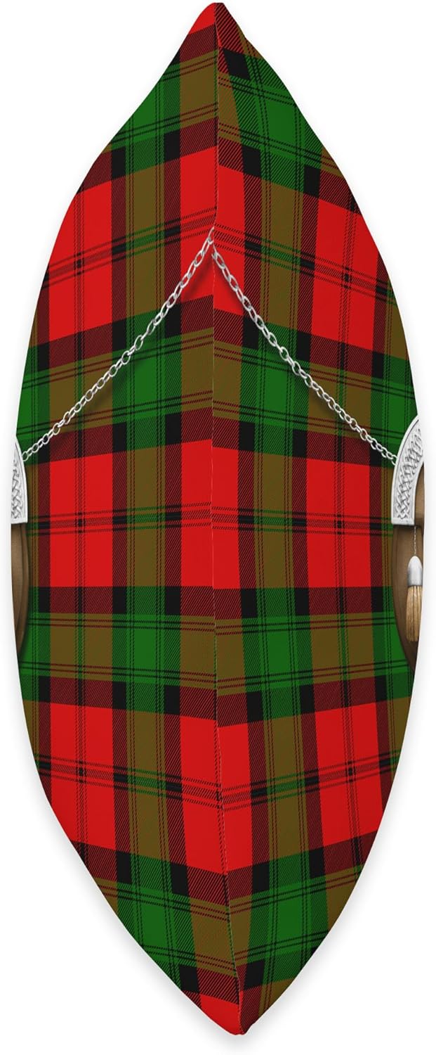 Scottish Clan Kerr Tartan Plaid With Sporran Throw Pillow
