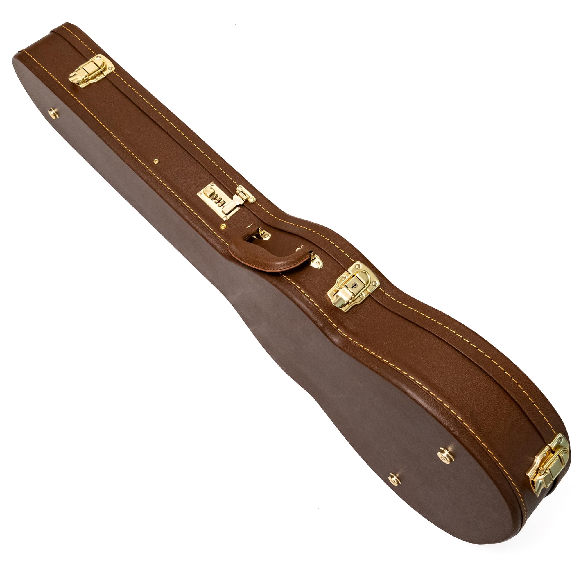 Gibson Les Paul, custodia per chitarra elettrica di alta qualità, custodia rigida con interno in peluche, impermeabile, scomparto portaoggetti, A-marrone
