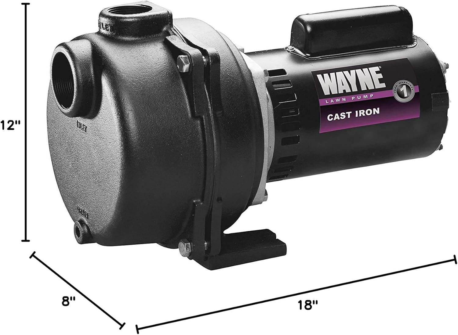 Dimensions of WAYNE WLS200 pump