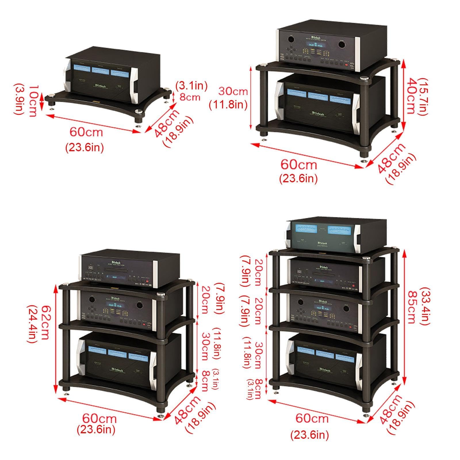 Mueble Hifi Modular Soporte Componentes Audio AV Estantería Multinivel