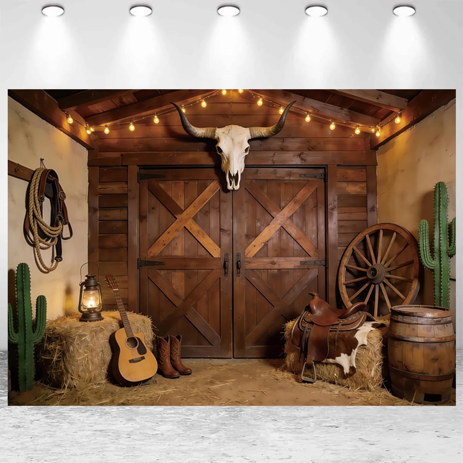 Fondo Fotográfico Western 10x8 pies Vaquero Cumpleaños Decoración