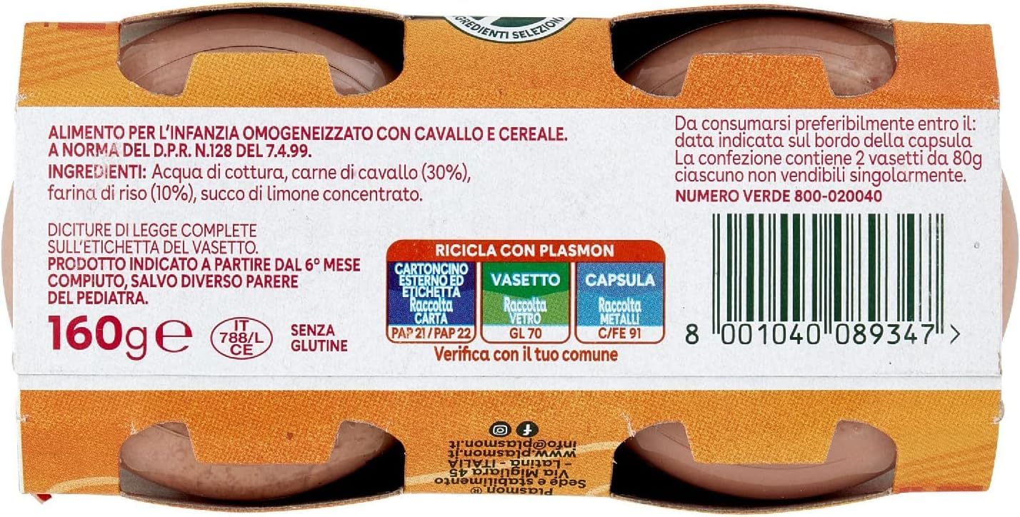Plasmon Carne Testpaket 6x (2x80g) Mit italienischem Fleisch, 100% natürlich, ohne Stärken und Räume hinzugefügt + Italian Gourmet polpa 400g