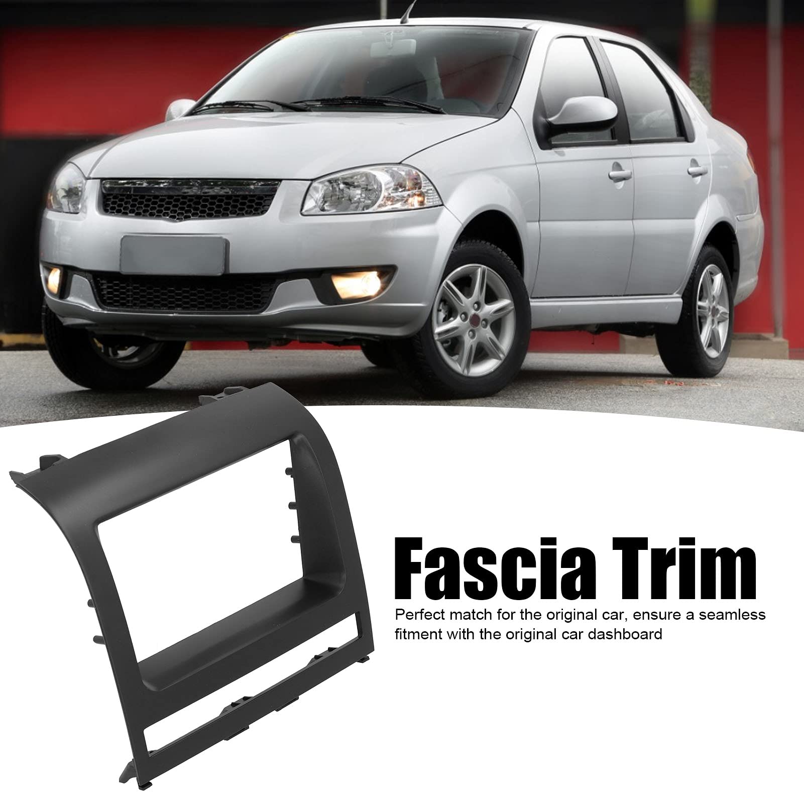 Doppel DIN Autoradio Blende 2DIN Faszie Kit CD Radio Rahmen, Radio Stereo Armaturenbrett Installation Für FIAT Albea/Siena/Palio 2004–2012