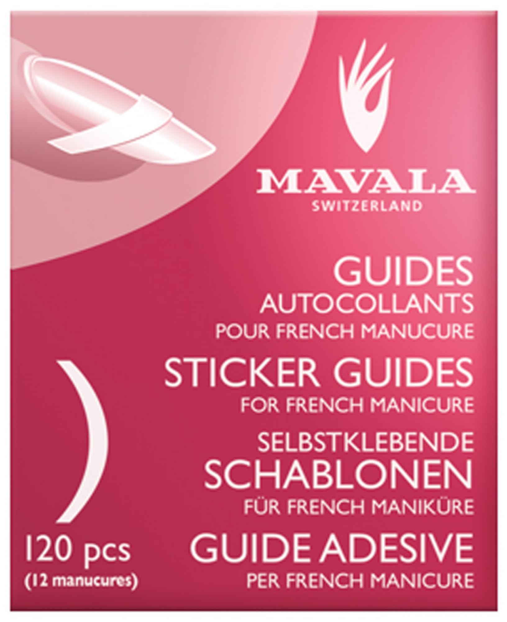 Mavala - Guías adhesivas para manicura francesa (120 guías)