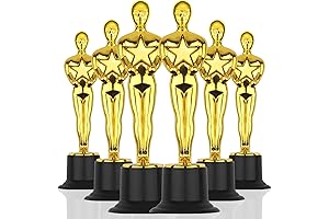 Gold Award Trophies: Pack of 6 Mini Trophy Awards for Competitions, Events, Sports