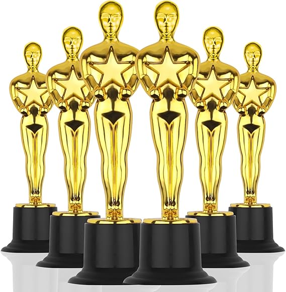 See All Winners of the Golden Joystick Awards 2025 8 71a5zKrbTSL. AC SX569 WINKIO Gold Award Trophies,Gold Award Statues, Pack of 6 Mini Trophies, Plastic Trophy Award for Competition,Events, Sports, Party Decorations,Award Ceremony and Appreciation Gift