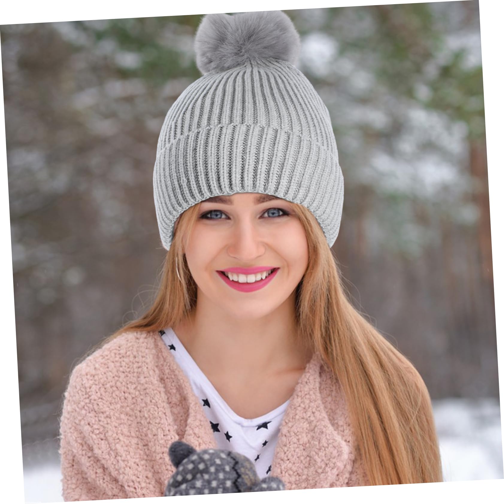 LIFKOME Set Sciarpa Cappello Guanti Caldi Per Ragazze Berretto Sciarpa Da Donna Guanti Caldi Per Esterno Guanti Invernali Guanti Da Equitazione Cappelli Per Le Donne Filato