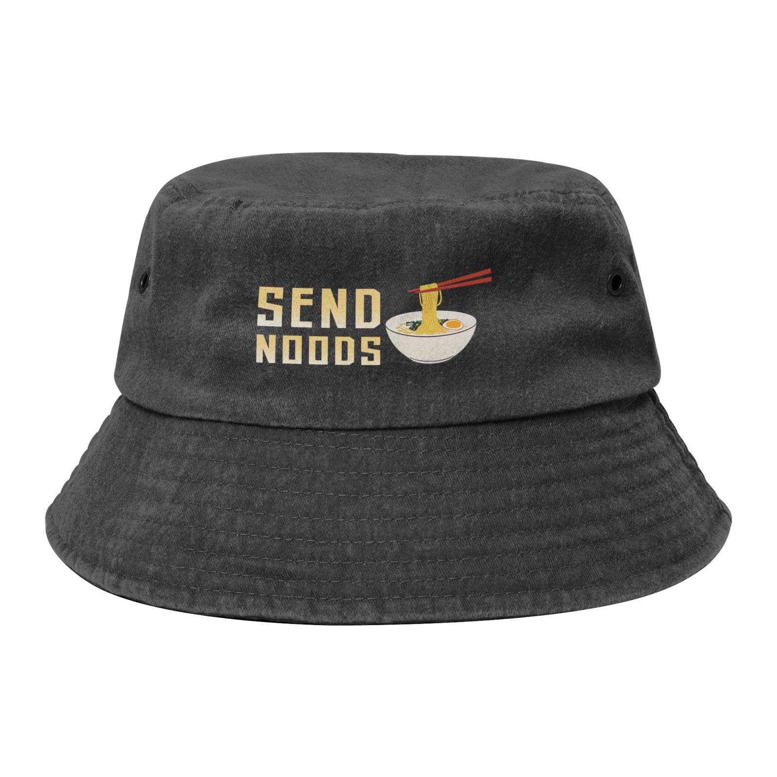 Qauirfe Send Noods Ramen Noodles Fashion Cowboy Denim Fisherman Hat Outdoor Fishing Cap Sun