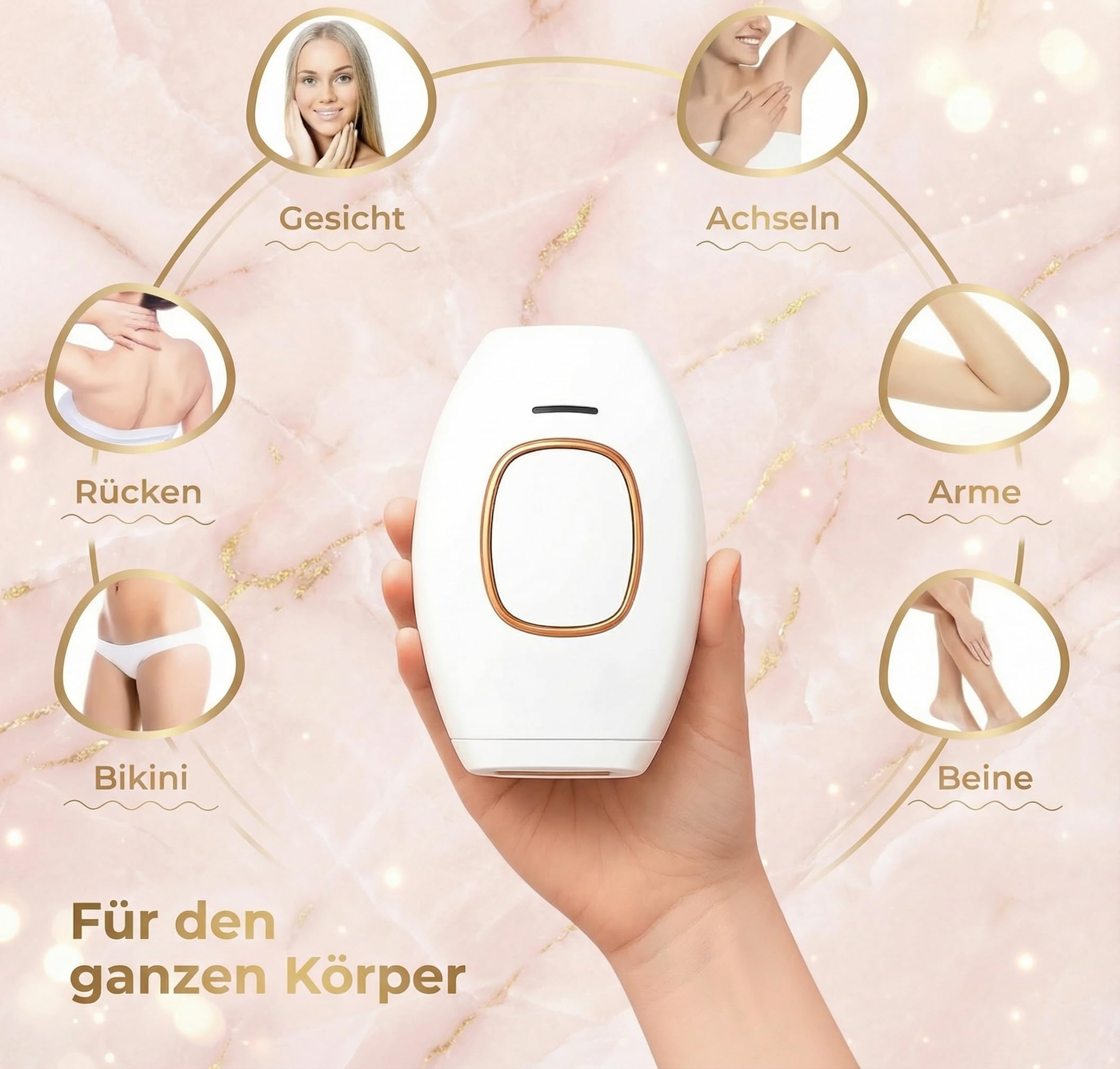 Loop Von Solippy-Effektives IPL Gerät zur dauerhaften Haarentfernung für Frauen und Männer – Ideal für Beine, Arme und Gesicht (Weiß 470nm-1100nm)
