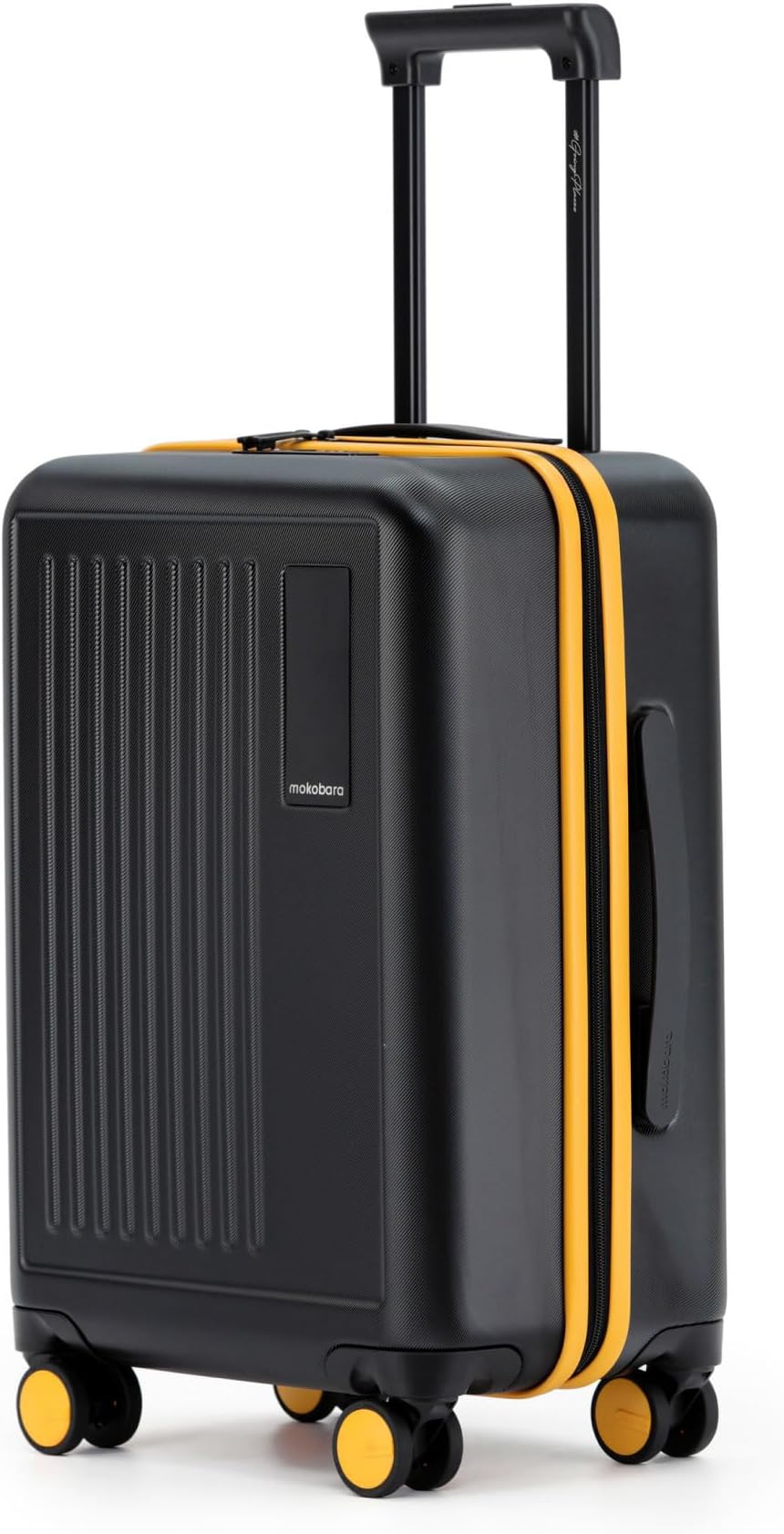 Transit Cabin Luggage | 40 Liters Capacity & Durable Polycarbonate Hardshell | Silent Hinomoto Wheels & TSA Lock | Carry-On Suitcase for Travel | Black | Crypto Sunray 2.0