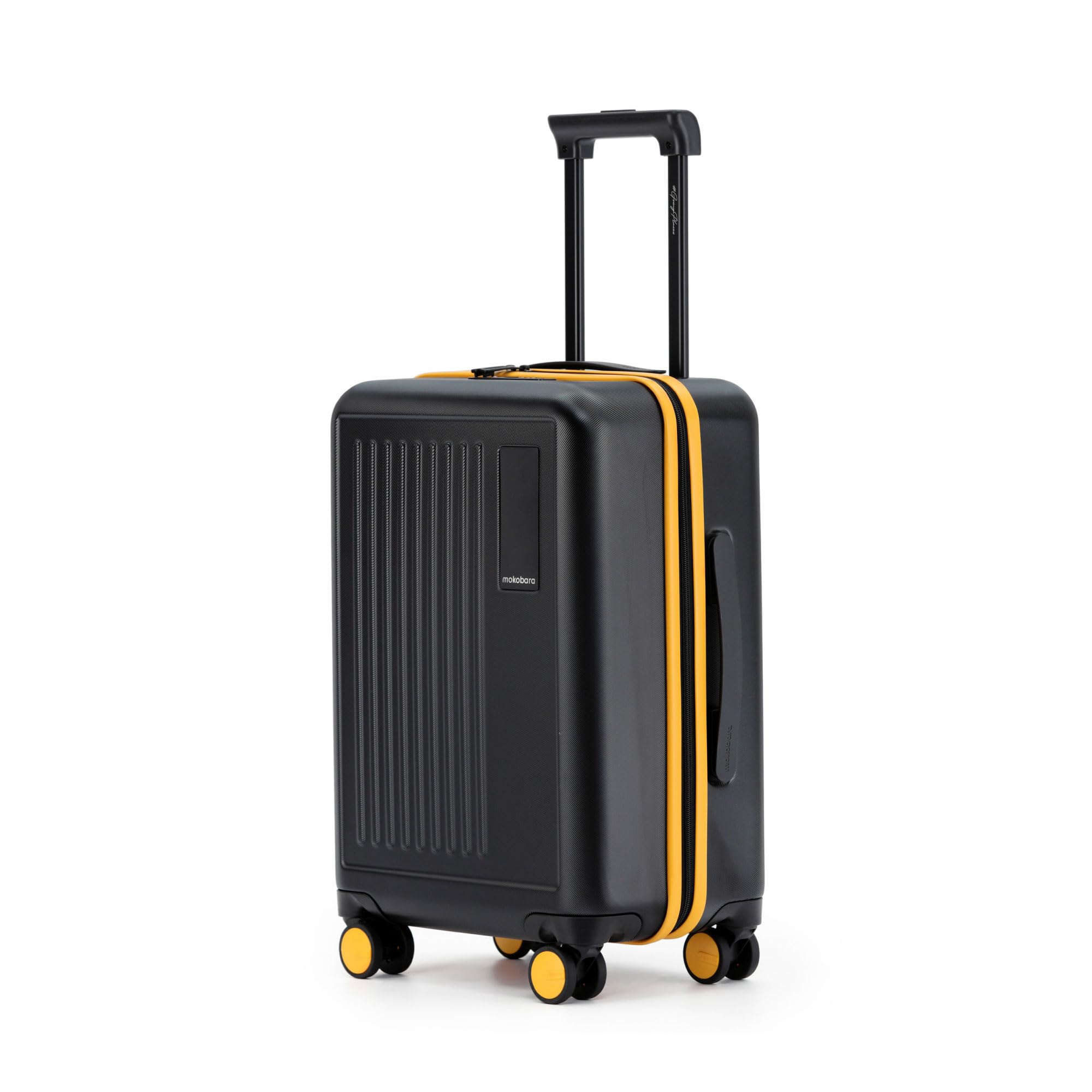 Transit Cabin Luggage | 40 Liters Capacity & Durable Polycarbonate Hardshell | Silent Hinomoto Wheels & TSA Lock | Carry-On Suitcase for Travel | Black | Crypto Sunray 2.0