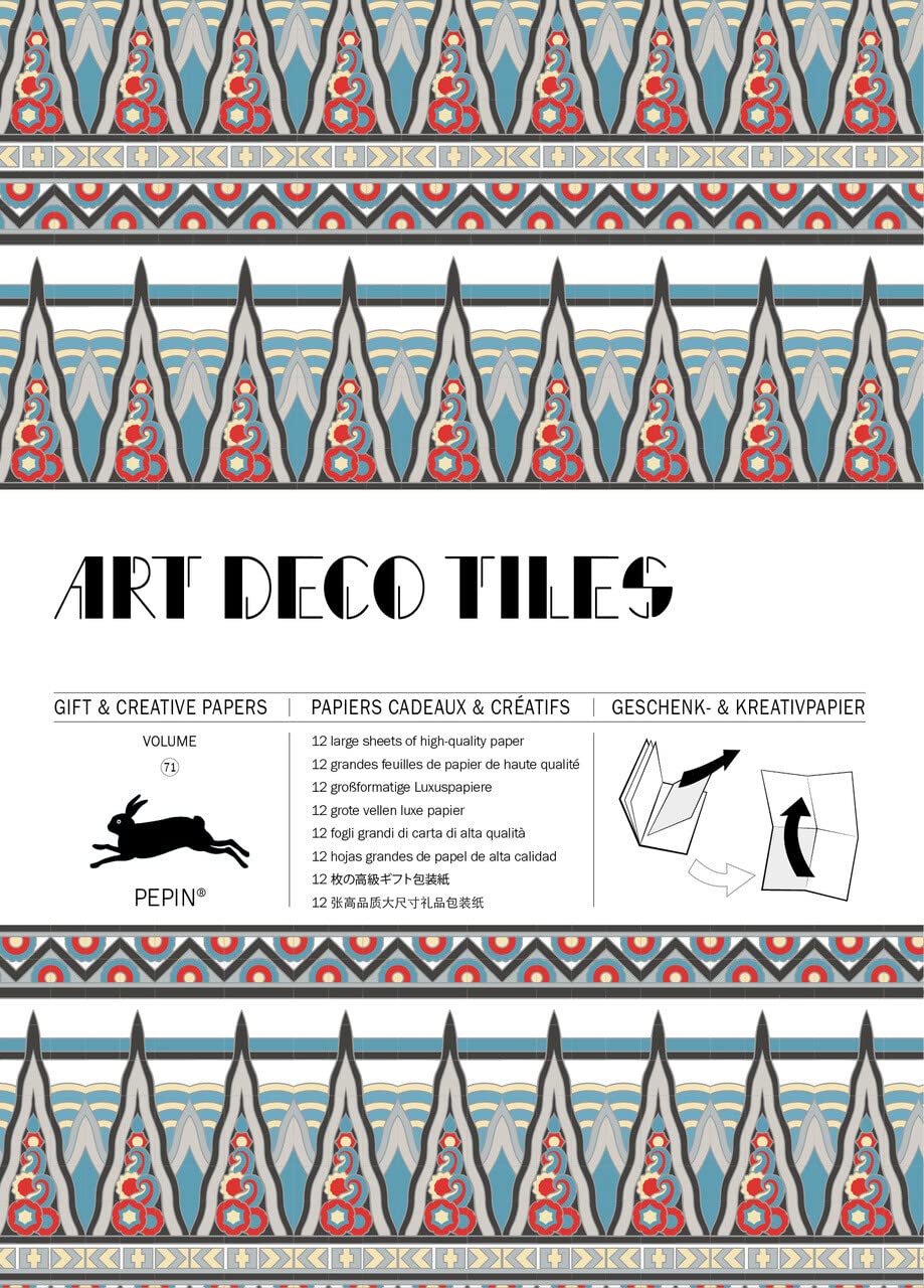Art Deco Tiles Gift Book Album de Beaux Papiers à Offrir aux Artistes