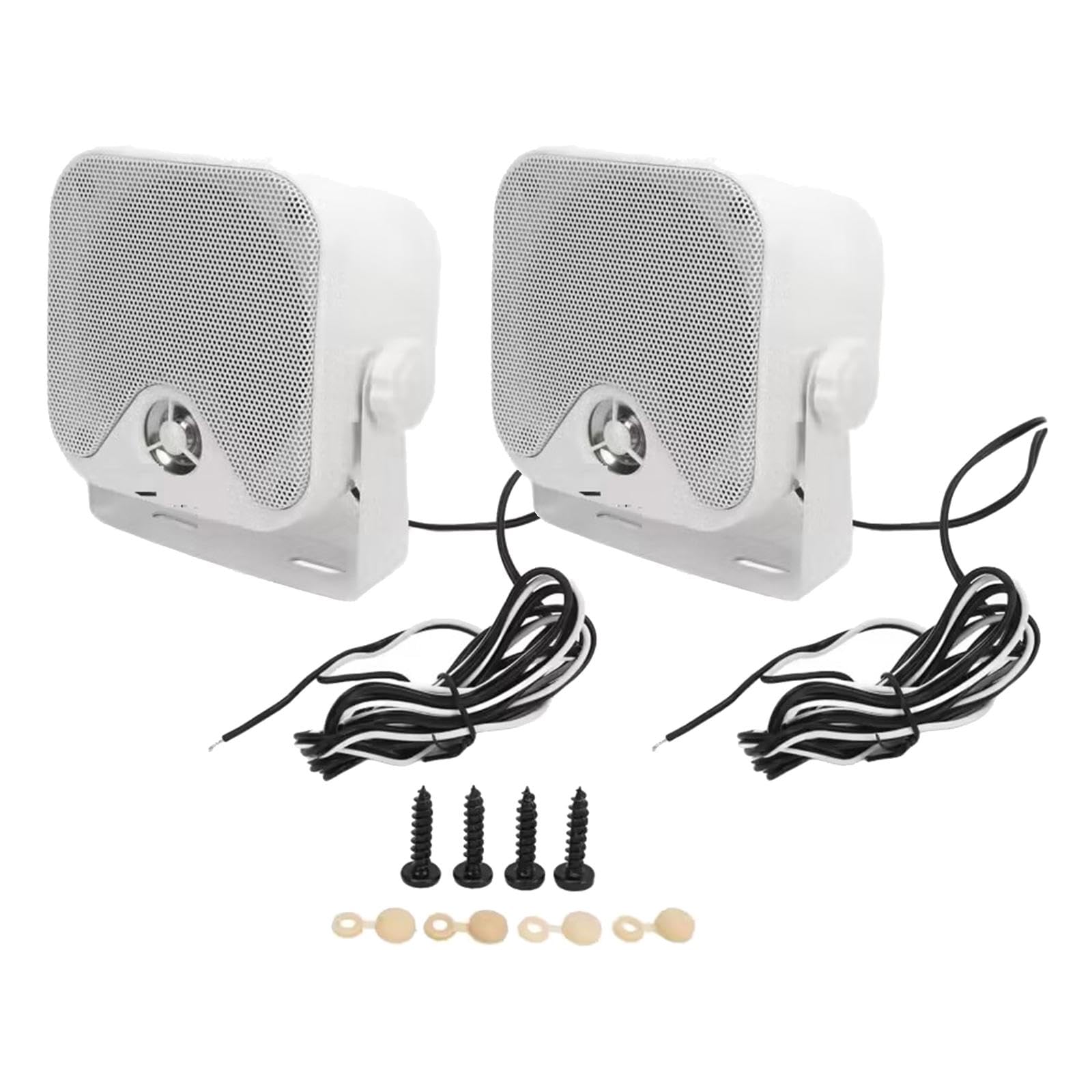 2 Pieces Boat Marine Speakers White 4.3inch for Motorcycles Indoor Home| Vehicle Electronics & GPS | Marine Audio||-image-26