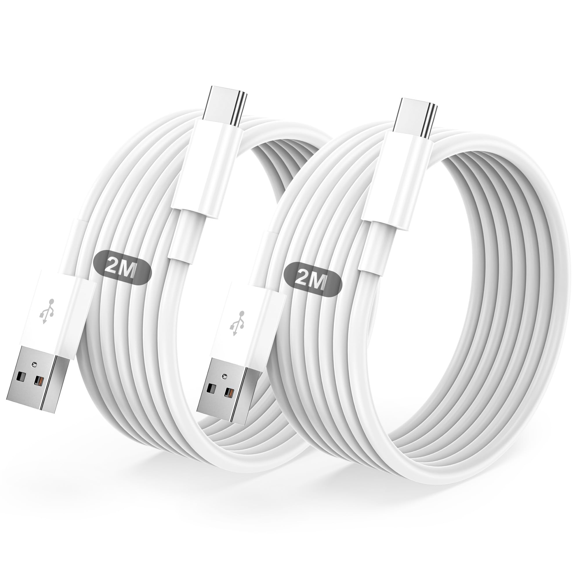 Cavo USB Type-C,Per Originale Cavetto USB C Cellulare Ricarica Rapida 2Pezzi 2M+2M,Per iPhone 17/Air/Pro Max/16/15/Pro/Plus/Pro Max,Per Samsung Galaxy S24/S23+/Ultra/S22/A53/A54/iPad Pro/Air/cavi