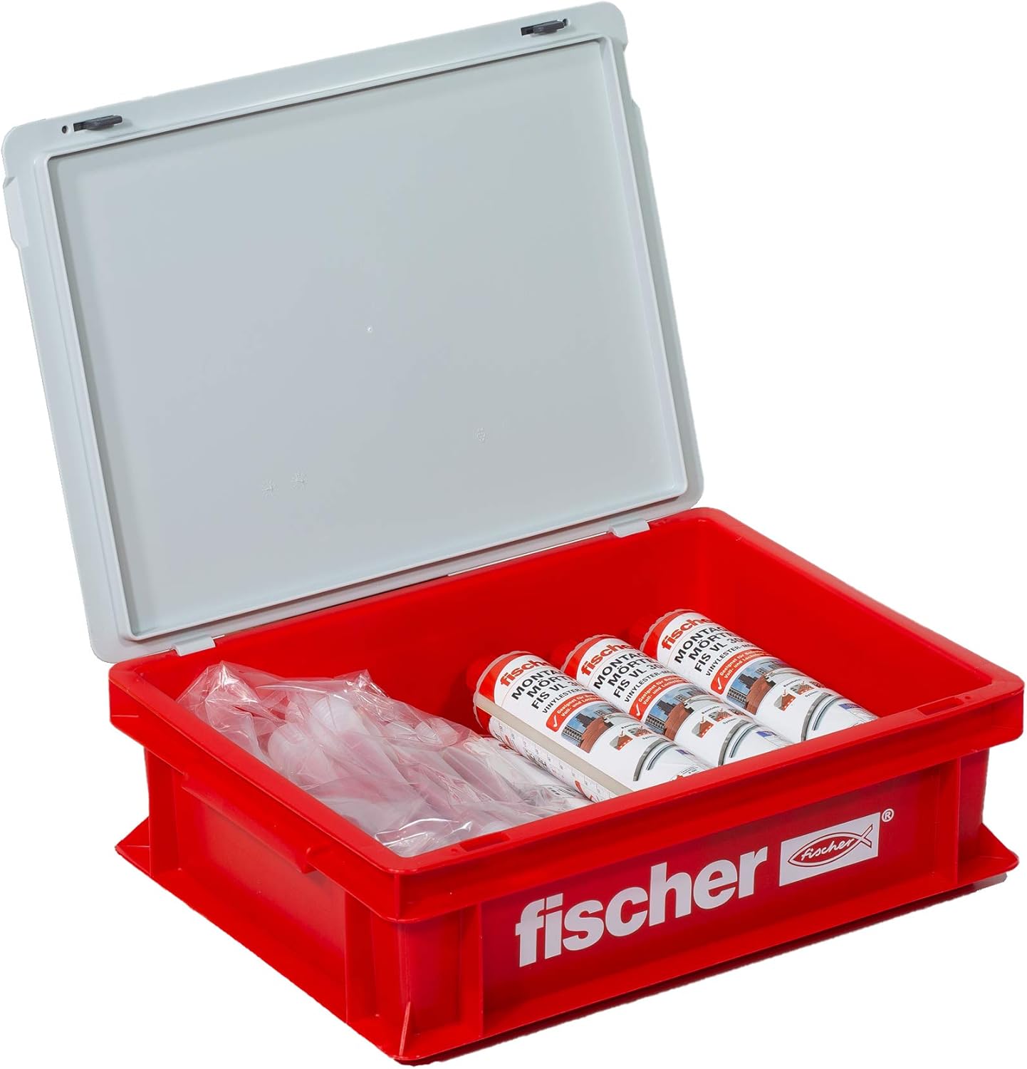 Flash Deals - 40% OFF fischer 558724 300 T Tradesman's Case for Standard Applications in Solid/Perforated Brickwork and Cracked Concrete 10 x FIS VL Installation Mortar and 20 x Static Mixer 300 ml, Grey Flash Deals - 60% OFF fischer 558724 300 T Tradesman's Case for Standard Applications in Solid/Perforated Brickwork and Cracked Concrete 10 x FIS VL Installation Mortar and 20 x Static Mixer 300 ml, Grey