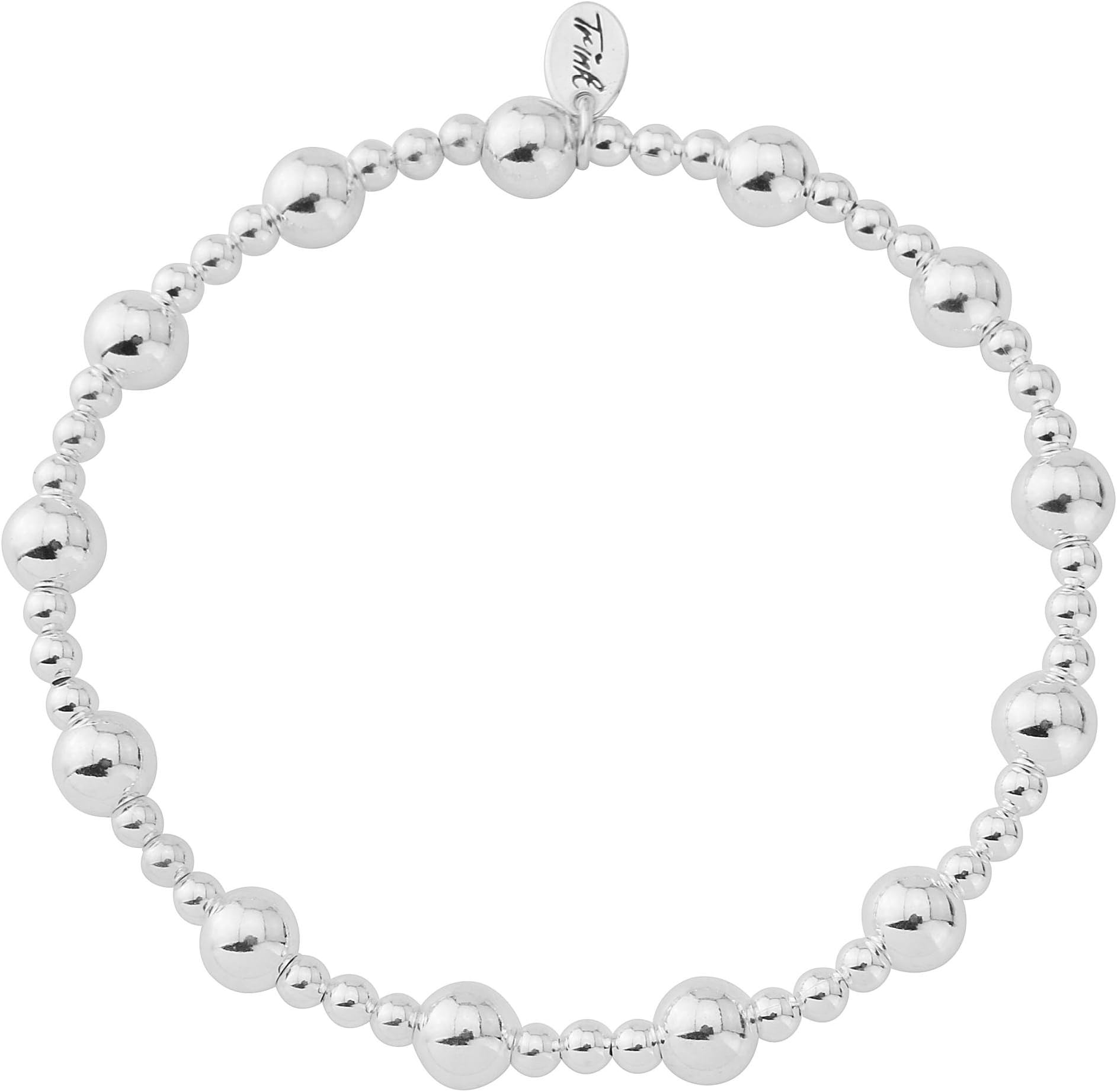 Brand Harmony Sterling Silver Beaded Charm Bracelet