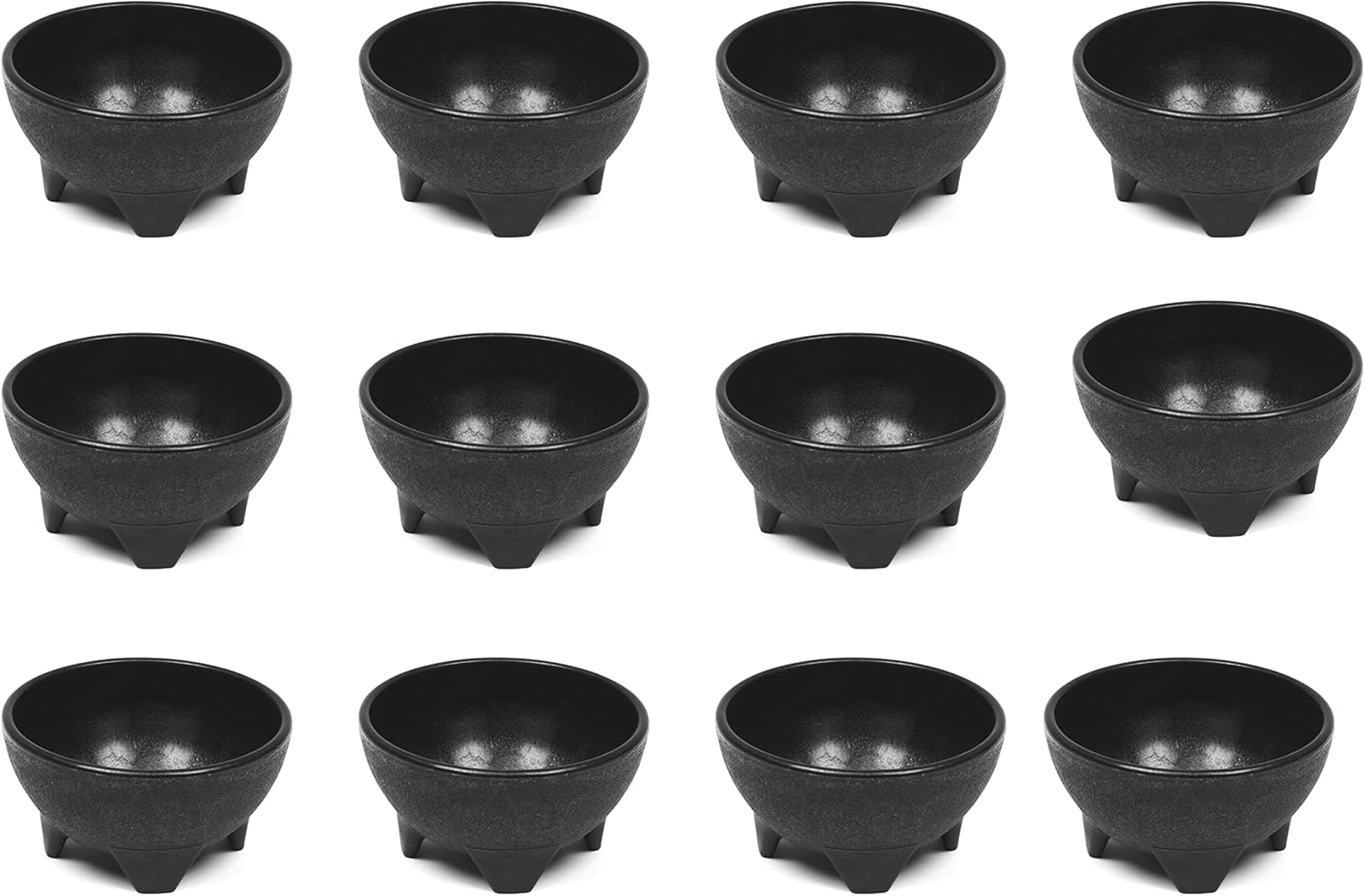 IMUSA USA 24 Piece 10oz Capacity Black Microwave Safe Salsa Dish for Taco Night 24 Piece Black