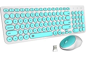 Vibrant Teal: Wireless Keyboard and Mouse Combo for a Splash of Color