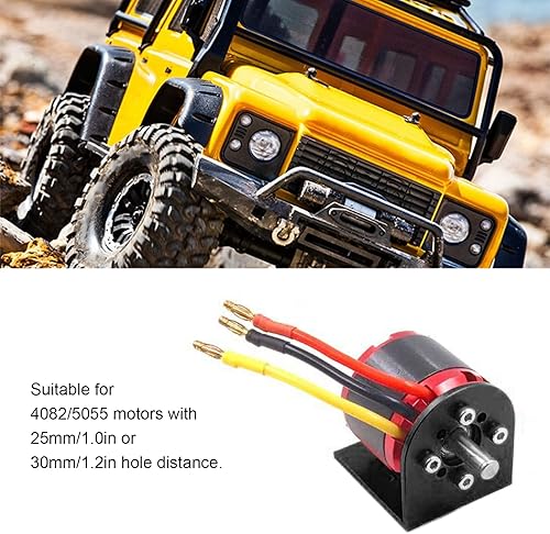 Miniatura 4 de Drfeify Base de motor RC, aleación de aluminio en forma de L, montaje de motor sin escobillas para motores 4082 5055 con distancia de agujero de