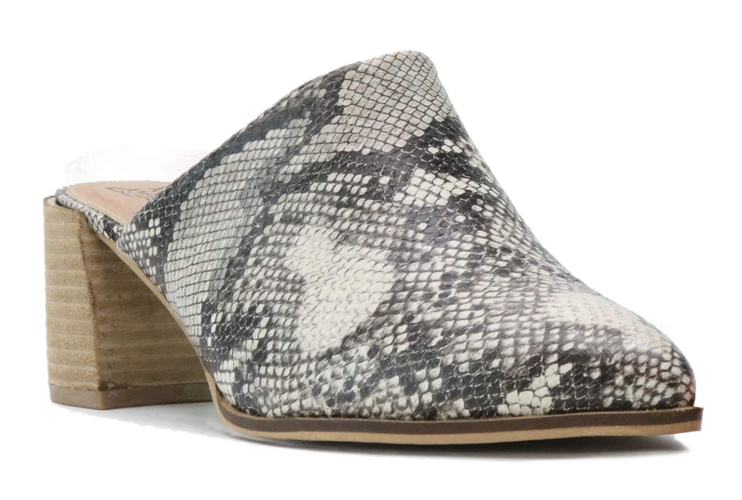Beast Fashion Stephanie-01 Suede Slide On Chunky Mule H | B2B