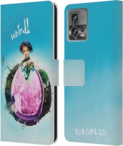 Miniatura 7 de Head Case Designs Officially Licensed Yungblud Weird! Graphics Leather Book Wallet Case Cover Compatible with Motorola Moto Edge 30 Fusion