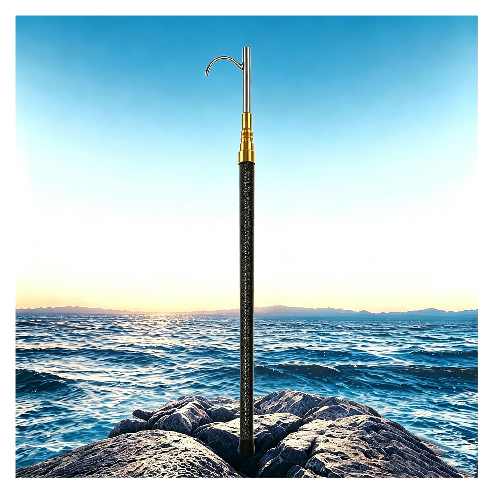 DJPHOFS 1 2 3 Pack Telescopic Pole with Hook, Boat Hook for Docking with Telescoping Extension Pole, Heavy Duty Dock Rods for Boat Docking Marine-grade(1pack,39.4ft/12m)