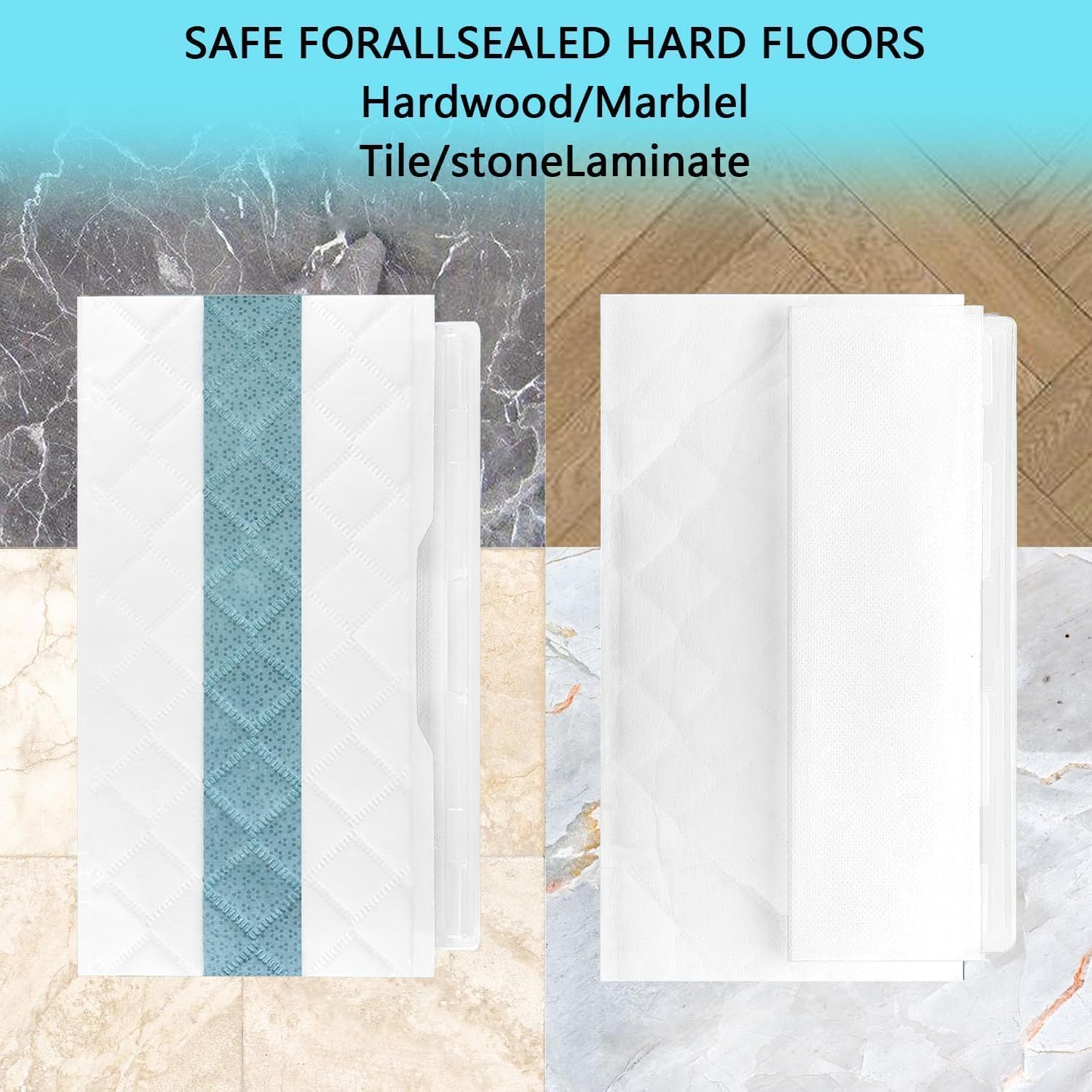 20 Packs of Mop Replacement Pads, Disposable Hard Floor Vacuum and Mop Pad Refills Compatible with VACMOP Pro VM252 VM251 VM250 VM200 VC205 QM250 VM190 VM200P12 VMP30 Cleaner Replacement Parts