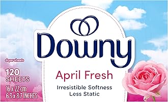 Downy Fabric Softener Dryer Sheets, April Fresh Scent, 120 Count, Pack of 3