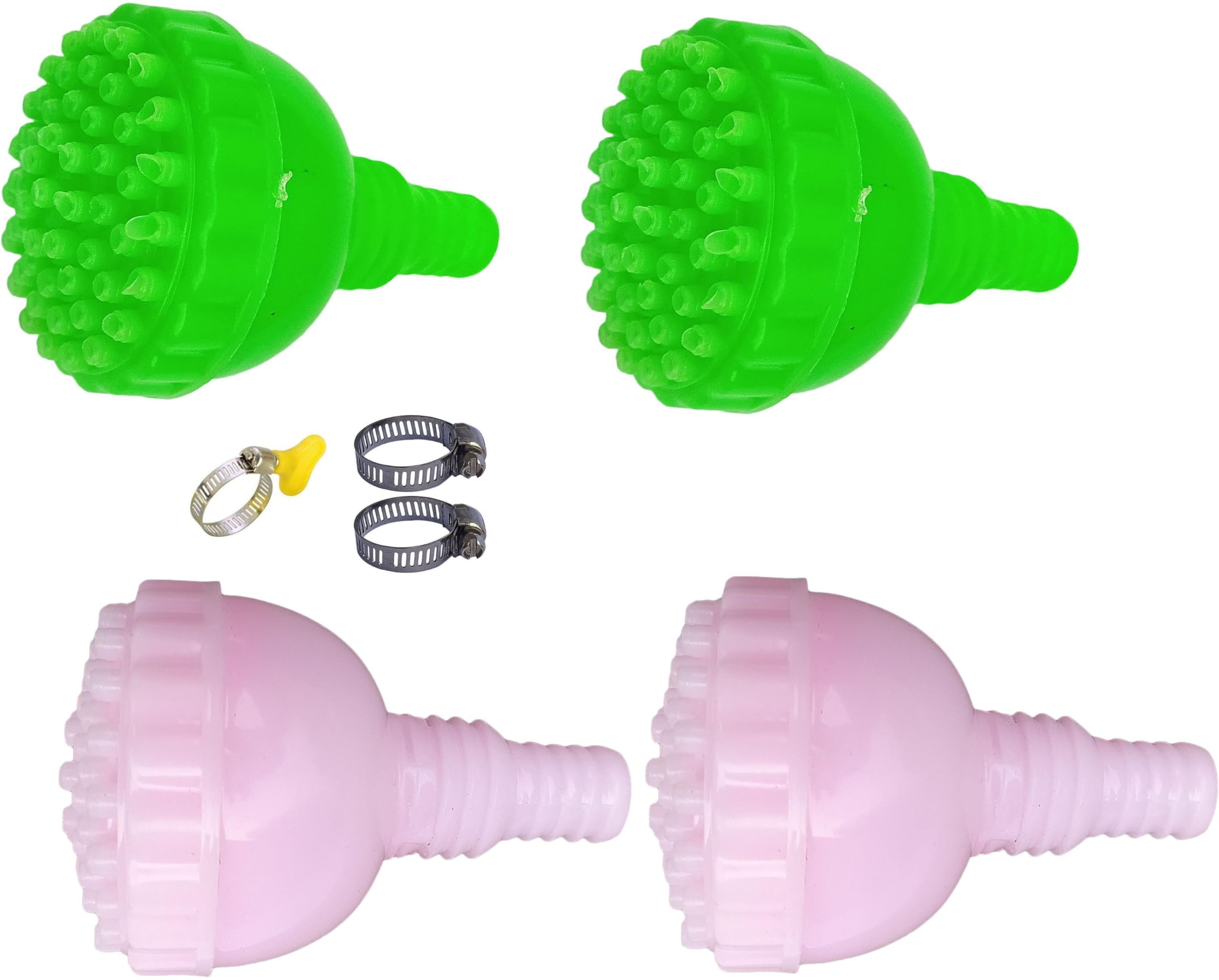 ESEKSAFAR 4pc Mini Garden Plastic Shower/Baby Shower with 3pc Hose clamp Set for 1/2 inch(15mm) and 3/4 inch (20mm) Garden Pipe Easily Connected.-image-45