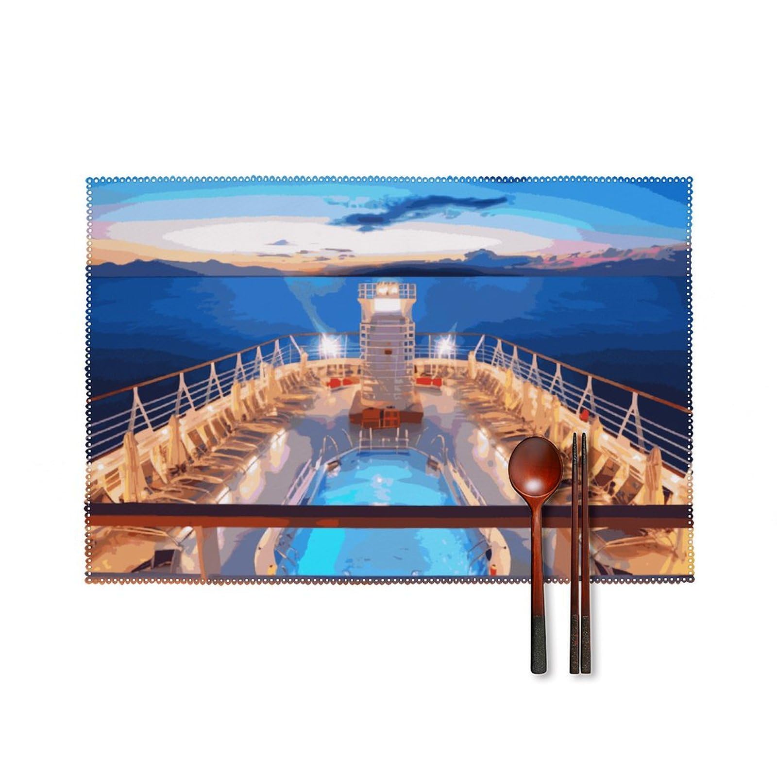 Sets de table bateau de croisière pour protéger la table des plats chauds sans froisser