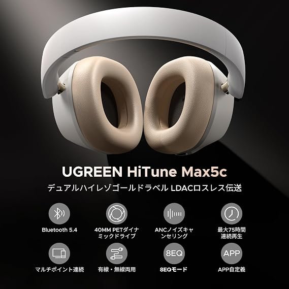 Ugreen Hitune Max 5C ANC Over-Ear Bluetooth Headset