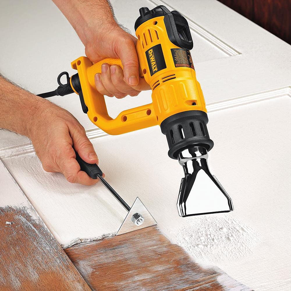 DEWALT Pistola de calor con pantalla LCD y estuche rígido/kit de accesorios (D26960K), amarillo